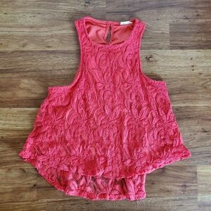 peach royal Size Medium Lace Top